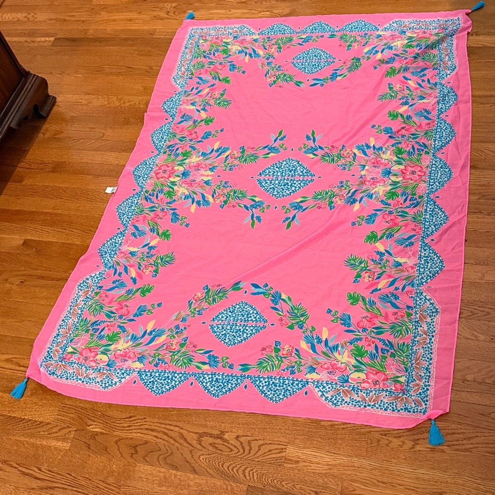 Lilly Pulitzer Pink Floral Swim Sarong